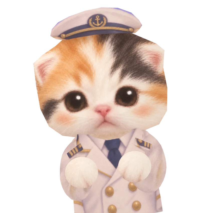 Cute cat dressed for a day by the sea